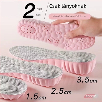 Női magasságot növelő talpbetét, rejtett belső emelő, nedvszívó, szagellenálló, ütéscsillapító, Martin csizmákhoz