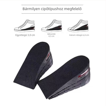 Magasságot növelő félbetét talp, modell M979, anyag Velvet TPU, uniszex, sportcipőkhez, bőr és hétköznapi cipőkhöz