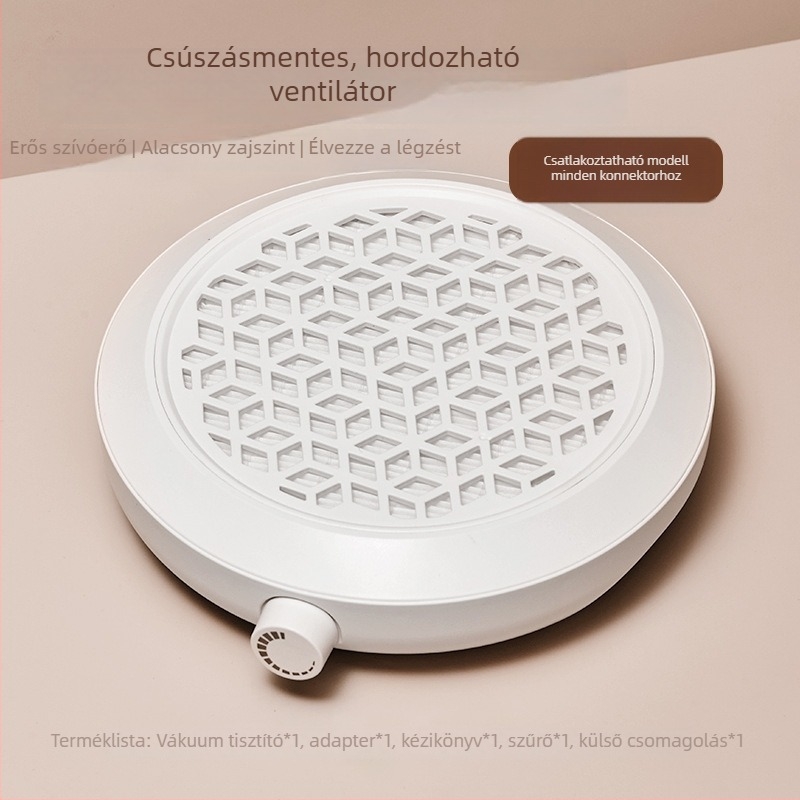 Mini brushless turbinos körömport-elszívó készülék — nagy szívóerő, csendes működés, Modell A01, hazai márka