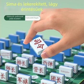 Mágneses összecsukható sakk tábla – kettő az egyben: sakk és Gomoku, két játékos számára, műanyag, összecsukható, mágneses (Műanyag; Összecsukható; Mágneses; Két játék egyben; Két játékos)