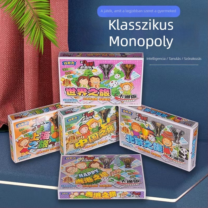 Családi asztali társasjáték — papíralapú elemek; 2–4 játékos; 7–14 évesek; márka The money is old; jellemzők: szülő-gyermek játék, puzzle, gondolkodás fejlesztése