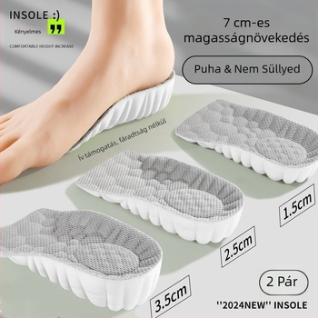 Magasságot növelő fél talptámasz – láthatatlan, kemény párnázás, PU anyag, uniszex