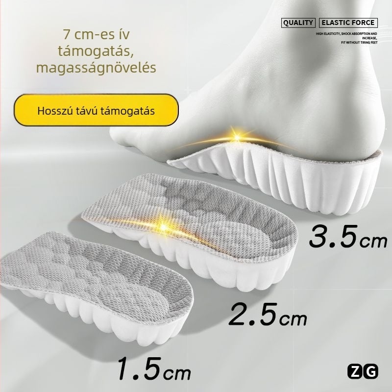Magasságot növelő fél talptámasz – láthatatlan, kemény párnázás, PU anyag, uniszex