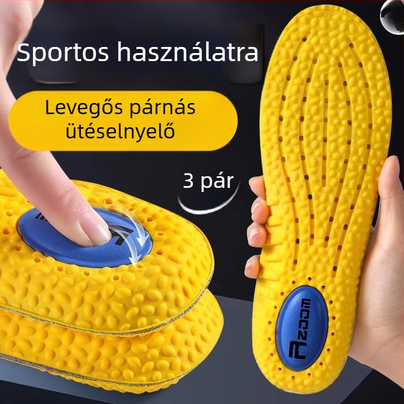 PU anyagú sportcipő talpbetét – nedvszívó, szagtalanító, ütéscsillapító, légáteresztő, teljes talpbetét