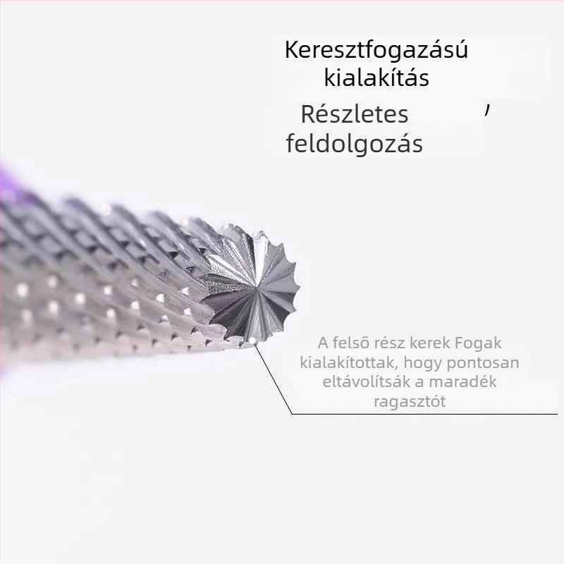 Wolfram acélból készült lépcsőzetes csiszolófej a holt bőr előkezeléséhez – manikűr eszköz, csiszoló- és fúrófej, polírozó eszköz