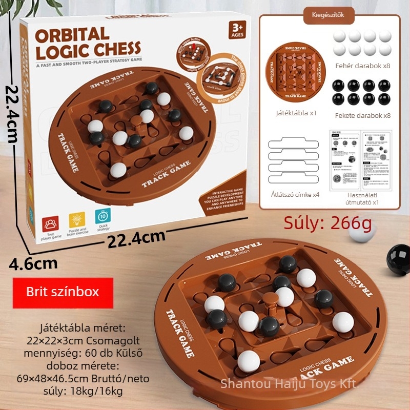 Asztali sakk-puzzle játék két játékos számára, műanyagból, családbarát, interaktív.