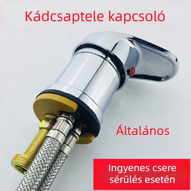 Hajszalon hajmosóágyhoz meleg- és hidegvíz keverő szelep – kerámia korongos, réz test, asztali szerelés, egylyukas kivitel