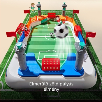 Kétszemélyes asztali foci – ABS anyag, Little Bass márka; kettős küzdelem kéz-szem koordinációval és továbbfejlesztett játékmenet; 4–6, 7–14 és 15–35 éveseknek