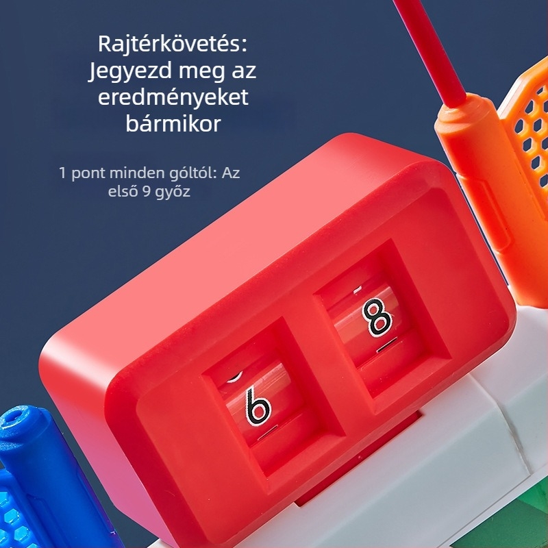 Kétszemélyes asztali foci – ABS anyag, Little Bass márka; kettős küzdelem kéz-szem koordinációval és továbbfejlesztett játékmenet; 4–6, 7–14 és 15–35 éveseknek