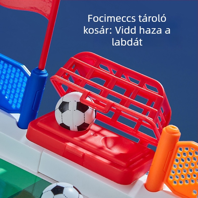 Kétszemélyes asztali foci – ABS anyag, Little Bass márka; kettős küzdelem kéz-szem koordinációval és továbbfejlesztett játékmenet; 4–6, 7–14 és 15–35 éveseknek