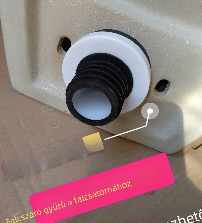 ürítő-lefolyó íves csatlakozó, műanyag szerelvény, falra vagy padlóra szerelhető, Day márka, modern minimalista stílus