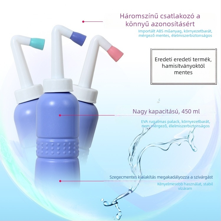 Hordozható anális és intim higiénés irrigátor — Speed, kézi működtetés, PP/ABS/EVA anyagok, szerelés nélkül