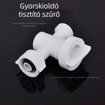 WC bemeneti cső szűrőegység - műanyag, levehető tisztító szűrő, 4-es menetes csatlakozás, márka hjsn