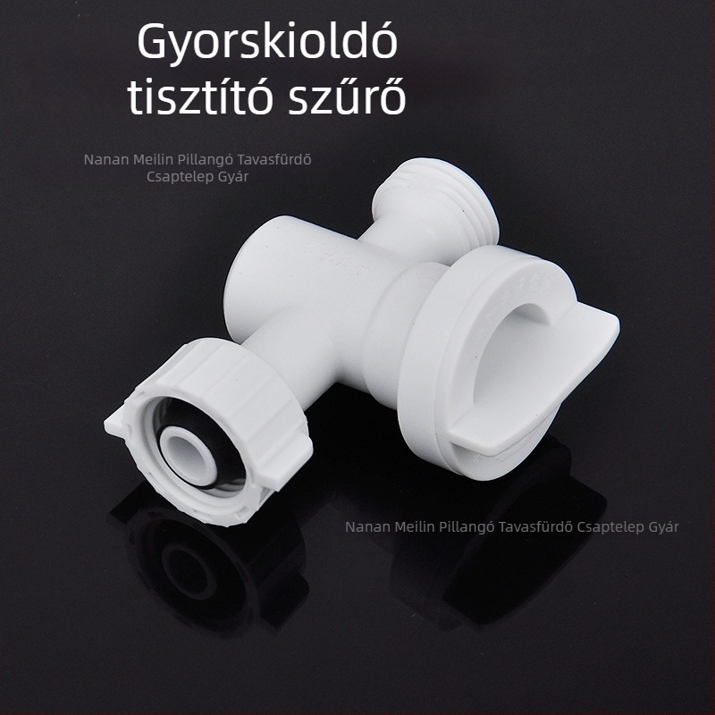 WC bemeneti cső szűrőegység - műanyag, levehető tisztító szűrő, 4-es menetes csatlakozás, márka hjsn