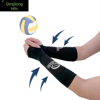 Csuklóvédő röplabda, kosárlabda és tenisz edzéshez – lélegző, ütés elleni karvédő ujjhosszabbítással