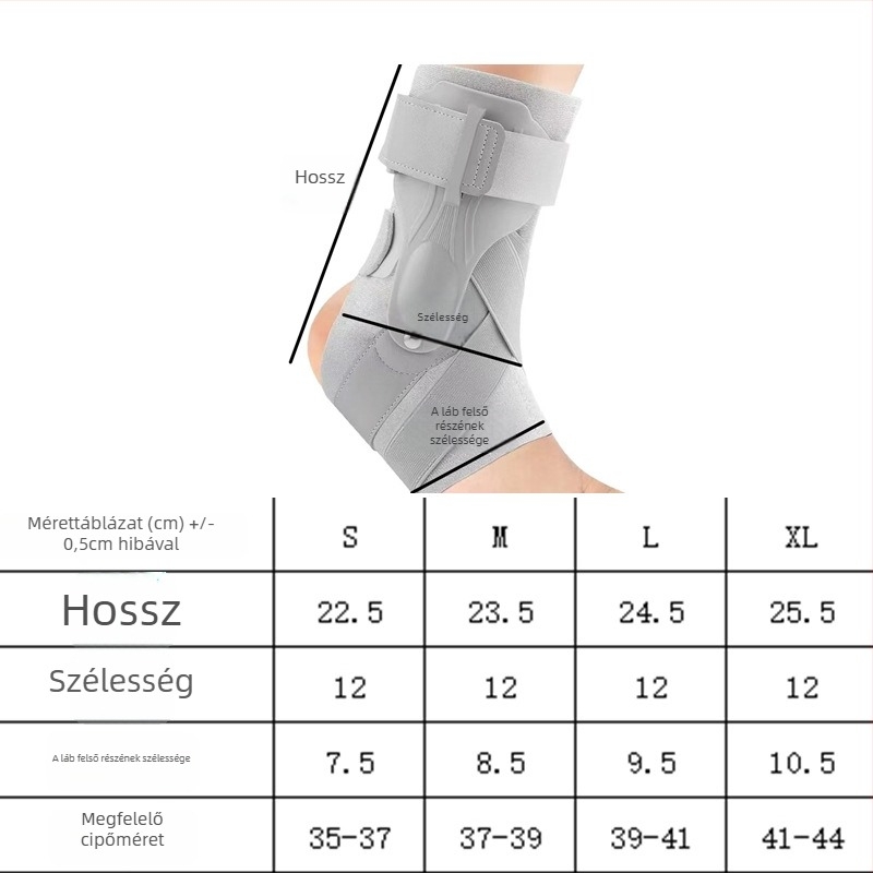 Bokaszalag neoprénből, lélegző, elasztikus kompresszió, rehabilitációs támogatás (univerzális illeszkedés)