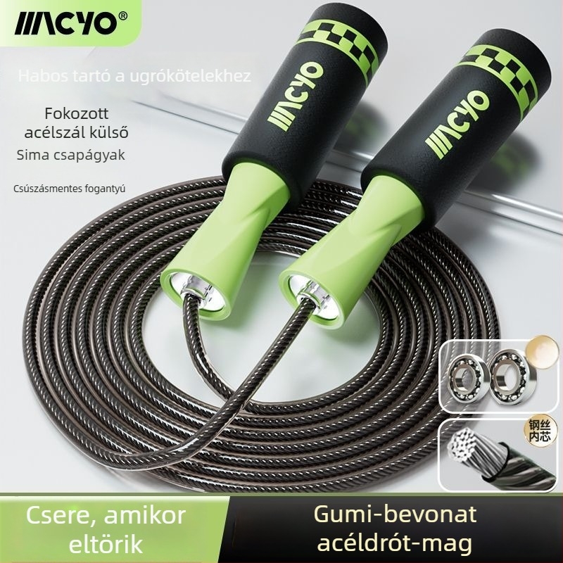 MACYO vezeték nélküli ugrókötél felnőtteknek, nagy golyó dizájnnal, PVC konstrukció; alkalmas a fitneszre és az iskolai sportokra.