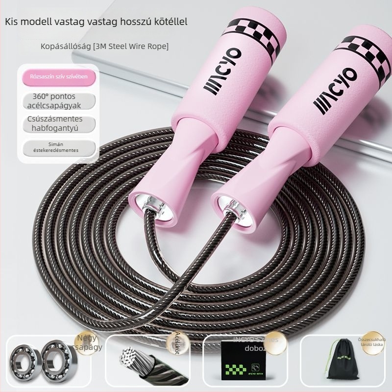 MACYO vezeték nélküli ugrókötél felnőtteknek, nagy golyó dizájnnal, PVC konstrukció; alkalmas a fitneszre és az iskolai sportokra.