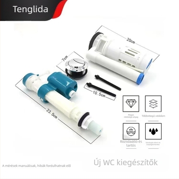 WC tartály vízbevezető csatlakozók: ABS anyag, Tenglida márka, kézi működtetésű beömlő szelep, modern minimalista stílus