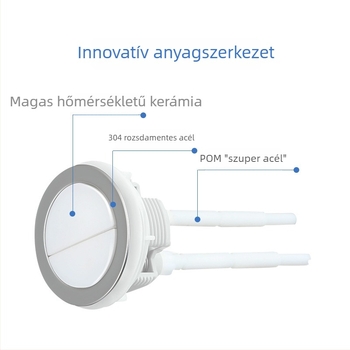 WC tartály kiegészítők — univerzális, dupla öblítés, kerámiából készült öblítő gomb, kerek forma, modern, egyszerű stílus