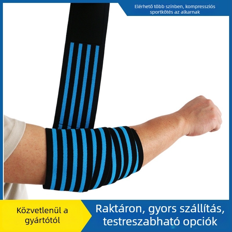 YCNOZ könyök-kompressziós mandzsetta, poliészter rostból, modell 65789, edzéshez és súlyemeléshez