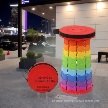 Teleszkópos összecsukható ülőke 3. generáció - PP anyag, összecsukható kivitel, kategória: összecsukható asztalok és székek