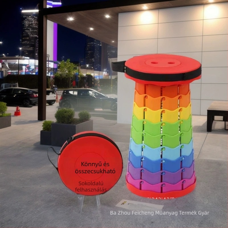 Teleszkópos összecsukható ülőke 3. generáció - PP anyag, összecsukható kivitel, kategória: összecsukható asztalok és székek