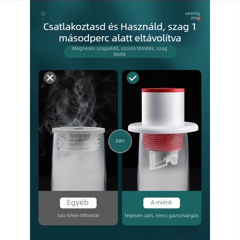 PP szagzáró dugó mosogató- és fürdőszobai csatornához — anti-szag, visszafolyás elleni védelem, csődezodoráló modell, univerzálisan illeszkedik a csövekhez