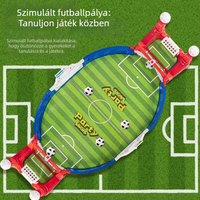 Hengyue kétfős asztali foci játék – társasjáték családi interakcióval, fejleszti a kéz-szem koordinációt, 4–6 éveseknek.