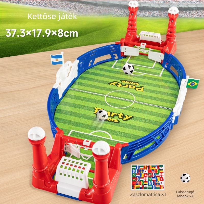 Hengyue kétfős asztali foci játék – társasjáték családi interakcióval, fejleszti a kéz-szem koordinációt, 4–6 éveseknek.