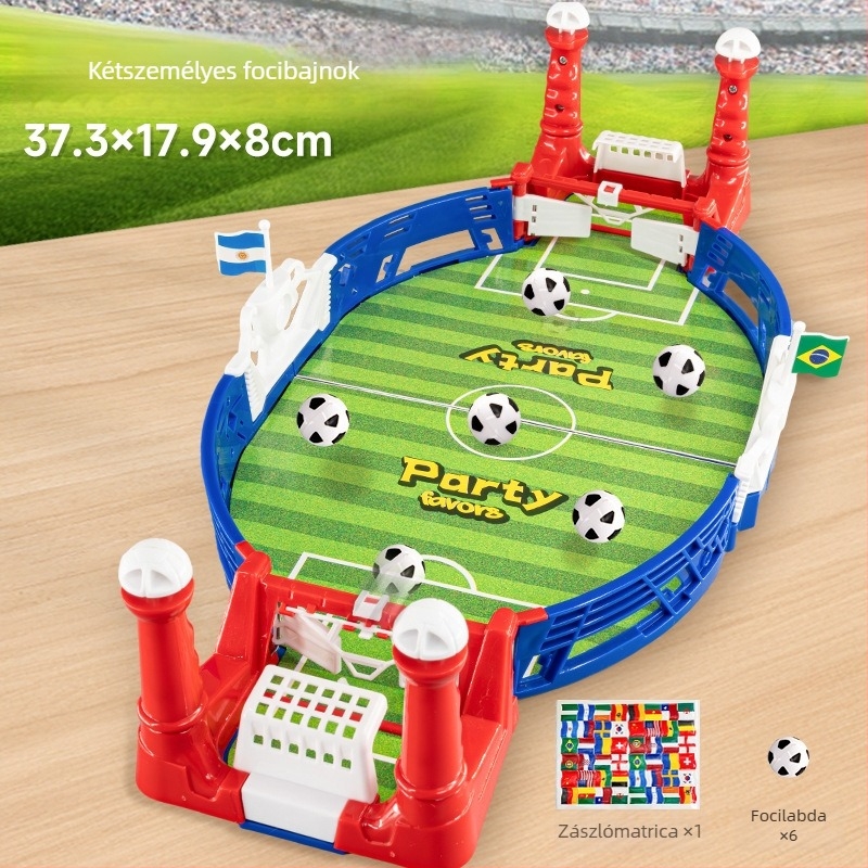 Hengyue kétfős asztali foci játék – társasjáték családi interakcióval, fejleszti a kéz-szem koordinációt, 4–6 éveseknek.