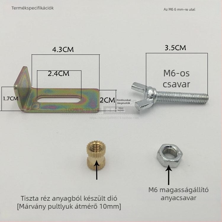 Alsó mosdó alatti csavarok, cinkötvözet, közvetlen szerelés, mosdó rögzítő alkatrész, modern minimalist stílus