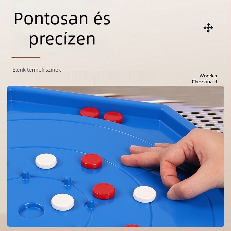 Oktató asztali sakkjáték — ABS anyag, interaktív puzzle, szülő-gyermek tanulás, 7–60 év között, Márka Lang Lang LONGLOVE