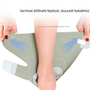 Neoprén bokarögzítő ortézis, lélegző, támogatást nyújtó és rehabilitációs segédeszköz; állítható támogatás; alkalmas futballhoz, futáshoz, kerékpározáshoz és túrázáshoz.