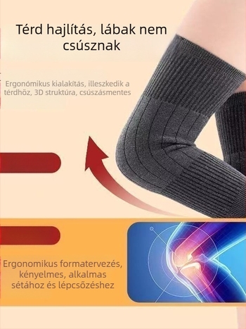 Sport térdvédő – hosszított kialakítás, fő anyag: szivacs, anyag: nylon, térd védelem, fűtési idő: 16 óra felett