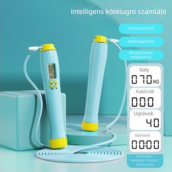 Bosskay vezeték nélküli intelligens ugrókötél – állítható, számoló funkcióval, kettős használat diákok és felnőttek számára; ABS anyag, 2.8 specifikáció, fitnesz és sport