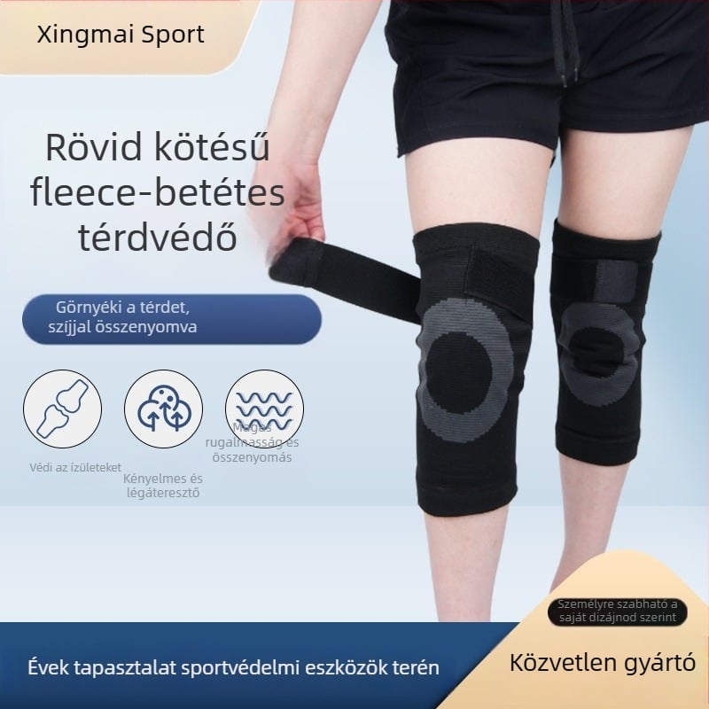 Térdvédő pánttal és műnyúl szőrrel, fleece belső, téli meleg kerékpárhoz és futáshoz