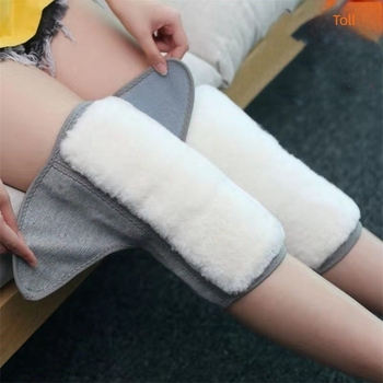 Uniszex gyapjú térdvédők juhbőr csattal, térdvédő hegymászáshoz; alkalmas futásra és kerékpározásra