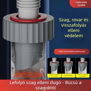 Műanyag lefolyócsatorna tömítő dugó – PVC csatornaszag-ellenes kiegészítő, injekciós öntés, inline használat