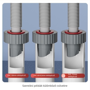 Műanyag lefolyócsatorna tömítő dugó – PVC csatornaszag-ellenes kiegészítő, injekciós öntés, inline használat