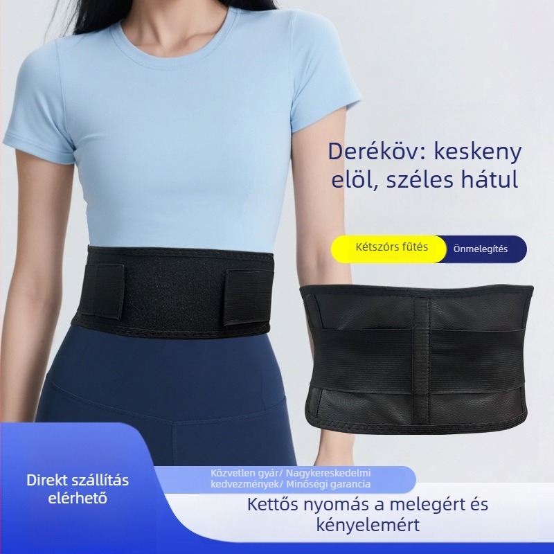 Önmelegedő deréktámasz öv turmalin mágnesekkel, infravörös melegítés és acél gerinc-támasz lemez