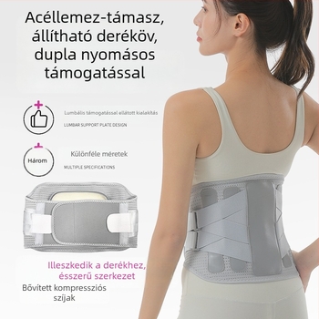 Nylon deréktámaszöv felnőtteknek, dupla tömörítéses derékvédő, badmintonhoz