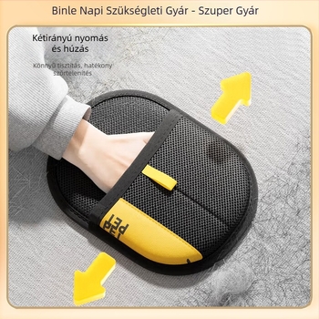 Thing island Elektrosztatikus szőrzet-eltávolító kesztyű háziállatok számára — Kétirányú fésülés, kerek hajkefe, rövid szőrű macskának