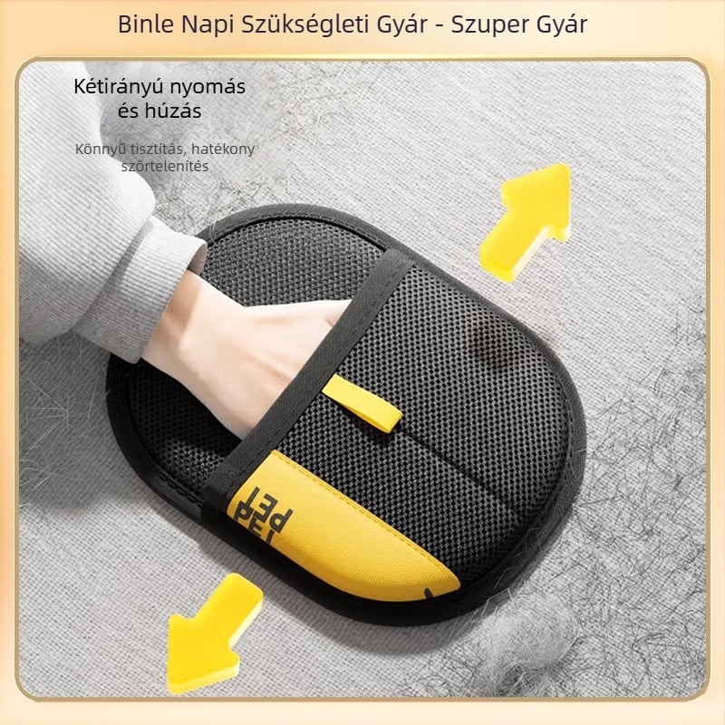 Thing island Elektrosztatikus szőrzet-eltávolító kesztyű háziállatok számára — Kétirányú fésülés, kerek hajkefe, rövid szőrű macskának