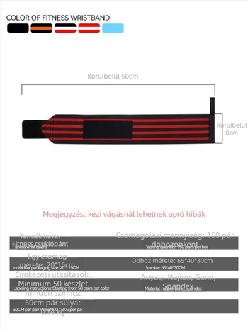 Felnőtteknek szóló professzionális csuklóvédő pántok powerliftinghez – poliészter és gumiból, anti-twist funkcióval, fekvenyomáshoz