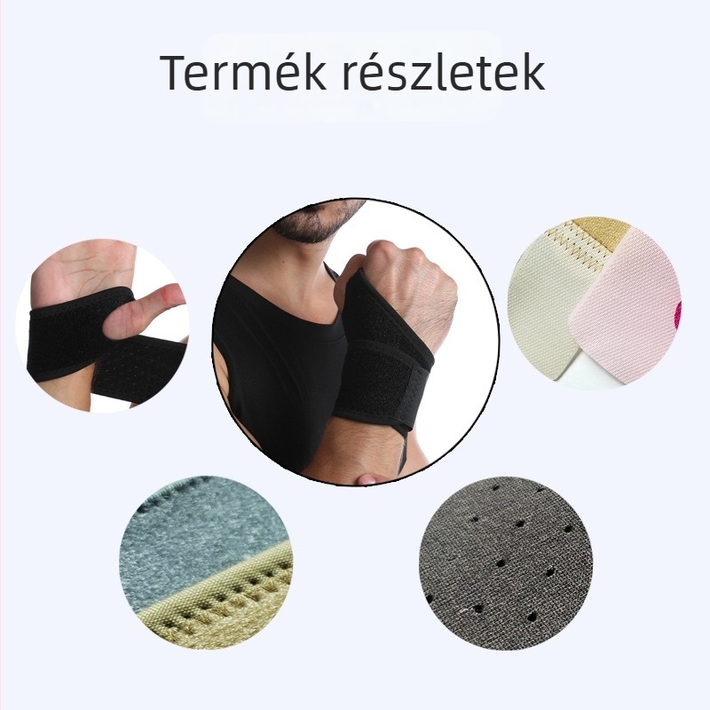 Szellőző csuklópánt Okcloth és Velcro bevonattal, állítható pánt, súlyemeléshez és ütősportokhoz