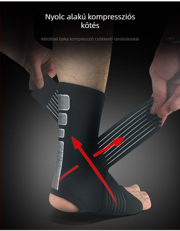 Felnőtt bokavédő kompresszióval – gumi anyagból, futballhoz, kültéri használatra