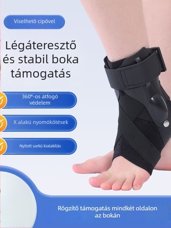 Nylonból készült bokaortézis felnőtteknek, kültéri sportokra alkalmas, a boka rögzítését biztosítja