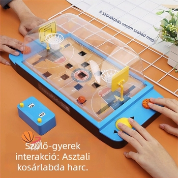 Két játékos asztali kosár- és foci játék – műanyag kivitel; szülő-gyermek interakció, gondolkodás fejlesztése, kéz- és szem-koordináció; 4–35 éveseknek
