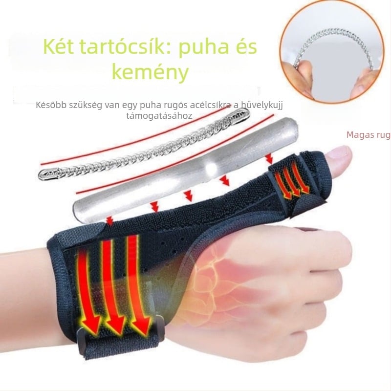 Csuklótámasz hüvelykujj-immobilizálóval és ínhüvely-védővel — anyag: szivacs; kosárlabdához; univerzális illeszkedés; egycsomagos csomag